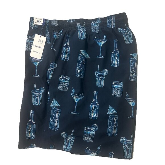 Caribbean Other - Caribbean Big & Tall 4XB Swim Trunks Mens Lined Board Shorts Tiki Cocktail Print